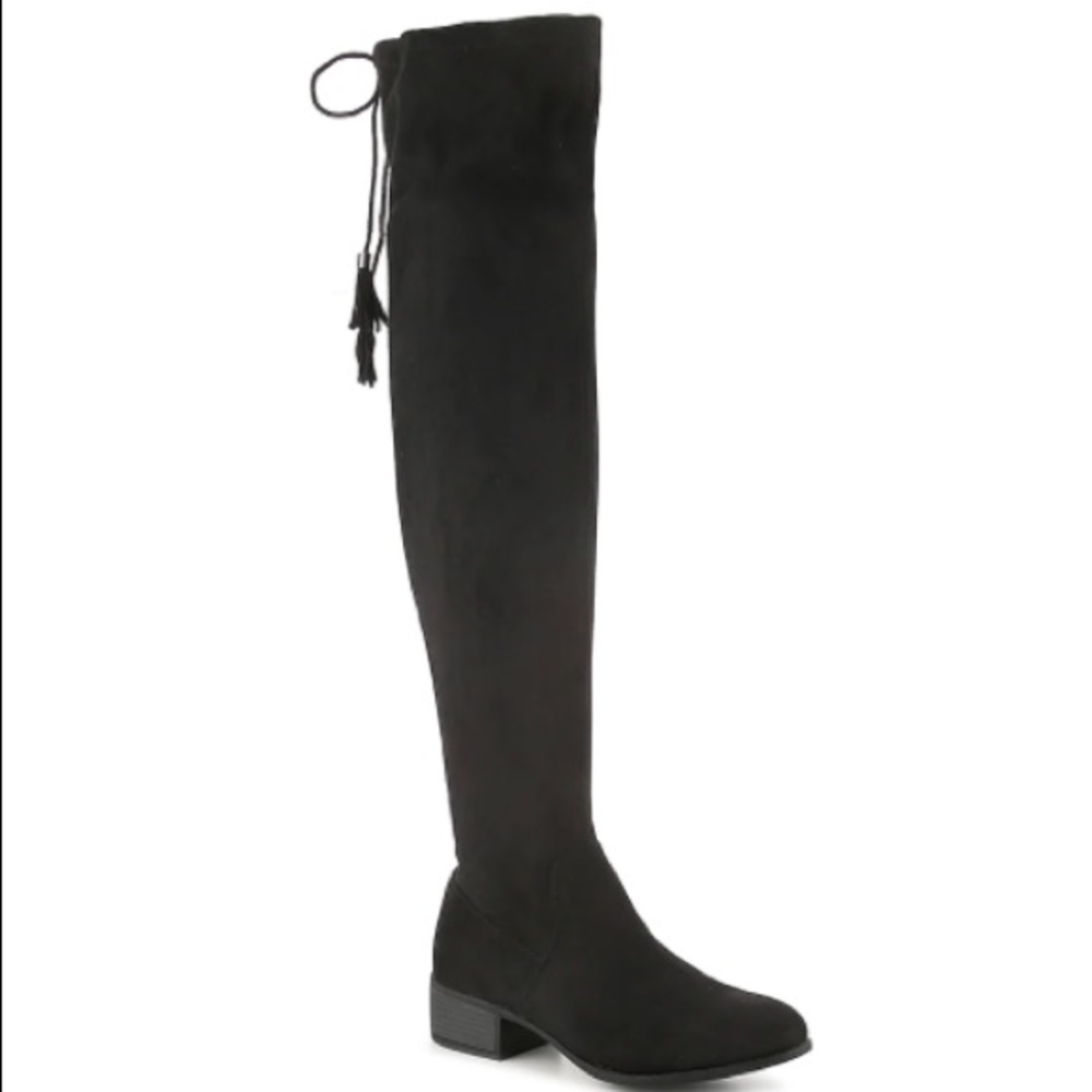 London Rag Thigh High Faux Suede Boots